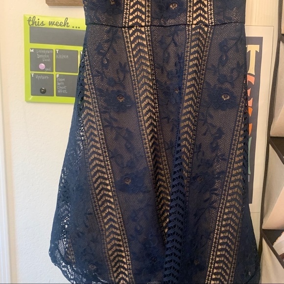 Nwt Anthropologie Georgia Mini Dress Navy Small - Picture 8 of 10